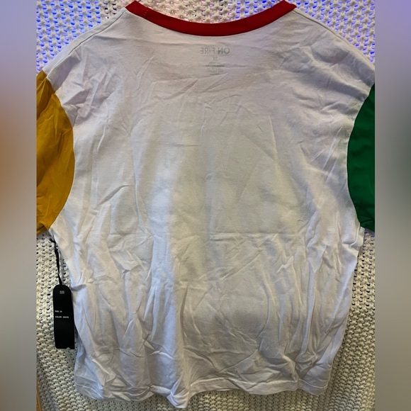NWT ON FIRE Women’s White ‘Taste of Melanin’ Multicolored-Graphic Tee; Size 3X - Picture 2 of 9